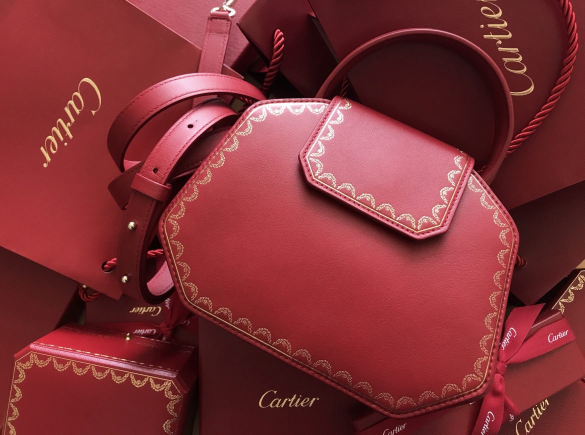 cartier red bag